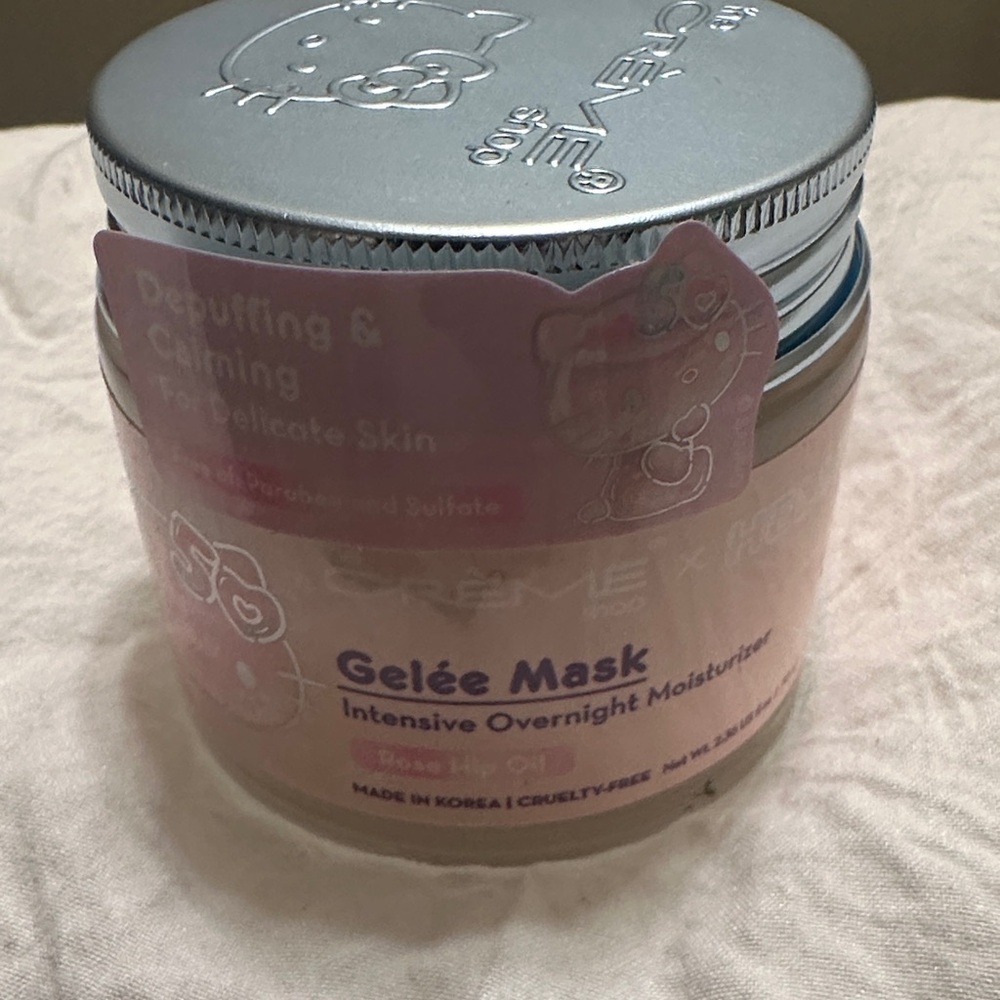 Hello Kitty Pink Gelée Overnight Moisturizer with Silver Lid
